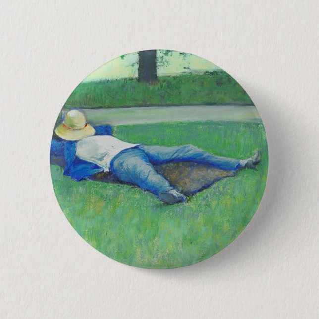 Bóton Redondo 5.08cm Siesta (por Gustave Caillebotte) (Frente)