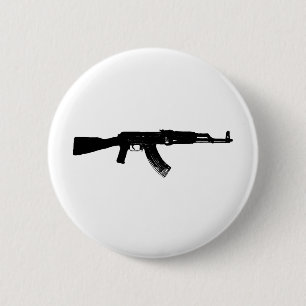 Bóton Redondo 5.08cm Silhueta de AK-47