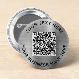 Bóton Redondo 5.08cm Silver de Promocional de Código QR