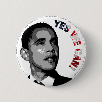 Bóton Redondo 5.08cm Sim nós podemos! - Botão político de Obama