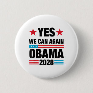 Bóton Redondo 5.08cm Sim, Podemos Novamente Obama 2028 Presidencial A 3