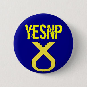 Bóton Redondo 5.08cm Sim Scotland Vote Crachá SNP