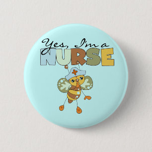Bóton Redondo 5.08cm Sim, sou uma Enfermeira T-shirts e presentes