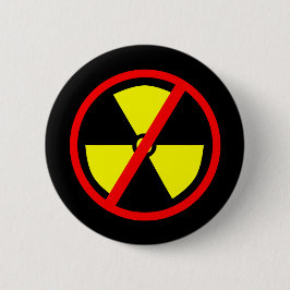 Bóton Redondo 5.08cm Símbolo antinuclear Pinback