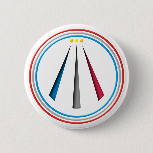 Bóton Redondo 5.08cm Símbolo Awen Neo druida bardo (Frente)