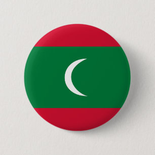 Bóton Redondo 5.08cm símbolo da nação da bandeira de país de maldives