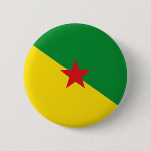Bóton Redondo 5.08cm símbolo de bandeira nacional francês guiana
