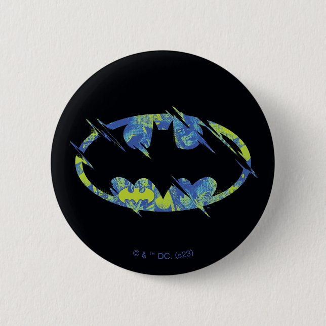 Bóton Redondo 5.08cm Símbolo de Batman de Ligação Elétrica (Frente)