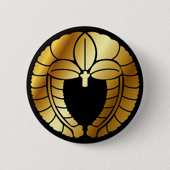 Bóton Redondo 5.08cm Símbolo de descanso familiar japonês (KAMON) (Frente)