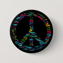 Bóton Redondo 5.08cm Símbolo de Paz