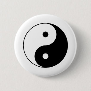 Bóton Redondo 5.08cm Símbolo de YIN E de YANG