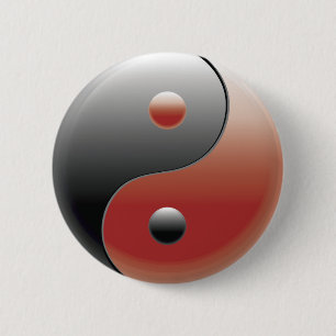 Bóton Redondo 5.08cm Símbolo de Yin Yang - sinal de Yin Yang