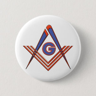 Bóton Redondo 5.08cm Símbolo do Freemason