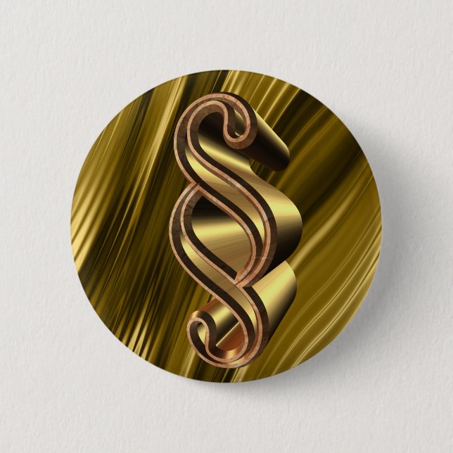 Bóton Redondo 5.08cm Símbolo dourado do parágrafo (Frente)