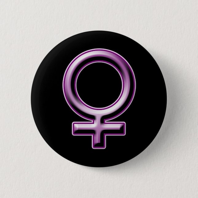 Bóton Redondo 5.08cm Símbolo feminino (Frente)