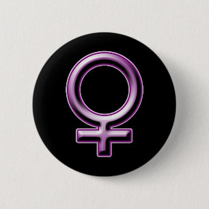 Bóton Redondo 5.08cm Símbolo feminino