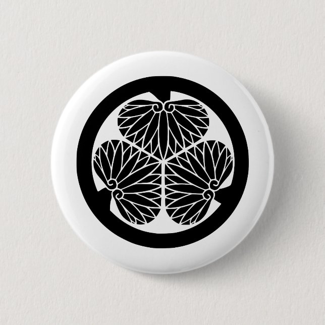 Bóton Redondo 5.08cm Símbolo KAMON Crest da Família Japonesa (Frente)