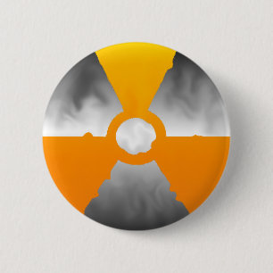 Bóton Redondo 5.08cm Símbolo nuclear do Trefoil
