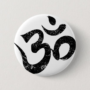 Bóton Redondo 5.08cm Símbolo Om Meditação Espiritual Indiano Yoga Sim