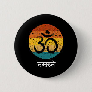 Bóton Redondo 5.08cm Símbolo Om Namaste Ohm Hindu Zen Tantra Yoga Espír