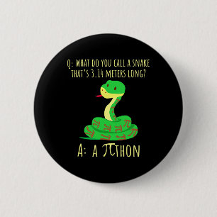 Bóton Redondo 5.08cm Símbolo Pi Pithon Python Pi engraçado Dia do Pi Pr
