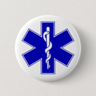 Bóton Redondo 5.08cm Símbolo Star of Life