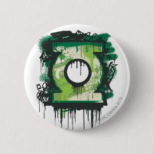 Bóton Redondo 5.08cm Símbolo verde dos grafites da lanterna