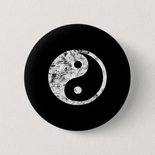 Bóton Redondo 5.08cm Símbolo Yin Yang . Camiseta Divertida de Yoga Tao 