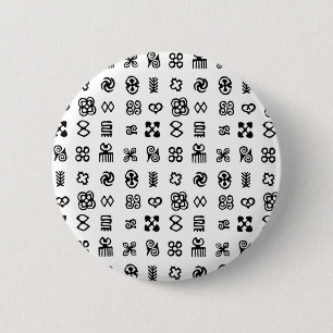 Bóton Redondo 5.08cm Símbolos africanos Adinkra