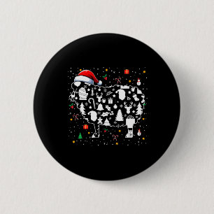 Bóton Redondo 5.08cm Símbolos de Natal Papais noeis Ovinos Formas Bonit