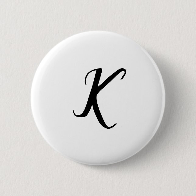 BÓTON REDONDO 5.08CM SIMPLE MINIMAL MONOGRAM CUSTOM NAME KEYCHAIN (Frente)