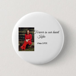 Bóton Redondo 5.08cm simples Adicione sua manutenção de memorial de tex