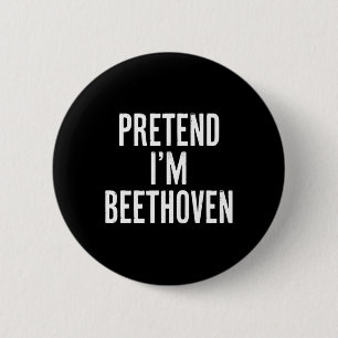Bóton Redondo 5.08cm Simples Fácil Finalidade Sou Beethoven Halloween C