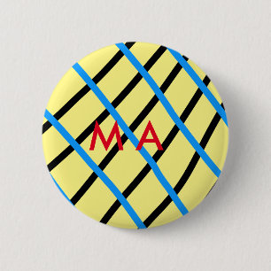 Bóton Redondo 5.08cm Simples monograma adicione seu nome com letra míni