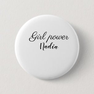 Bóton Redondo 5.08cm simples textos com nome de garota minimalista imag