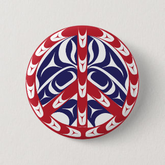 Bóton Redondo 5.08cm Sinal de Paz