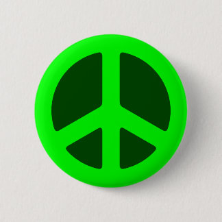 Bóton Redondo 5.08cm Sinal de Paz Verde