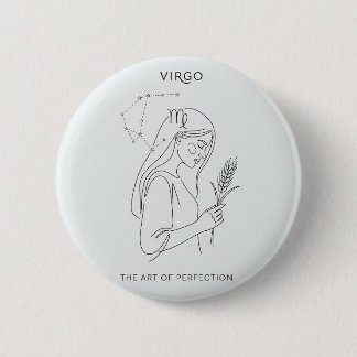Bóton Redondo 5.08cm sinal de Virgo zodiac