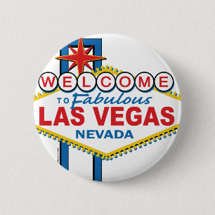 Bóton Redondo 5.08cm Sinal retro de Las Vegas