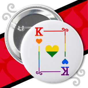 Bóton Redondo 5.08cm Sinalizador do Orgulho LGBTQ Jogando Cartões Cartõ