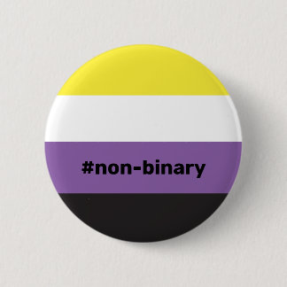 Bóton Redondo 5.08cm Sinalizador LGBTQI+ do Orgulho Não Binário
