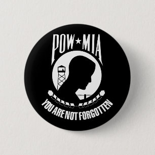 Bóton Redondo 5.08cm Sinalizador POW MIA