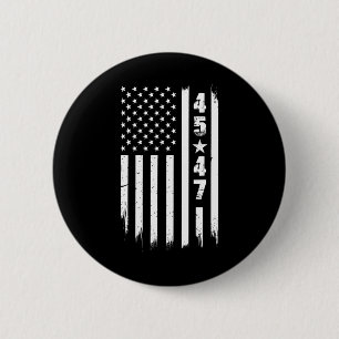 Bóton Redondo 5.08cm Sinalizador Trump 45 47 Usa