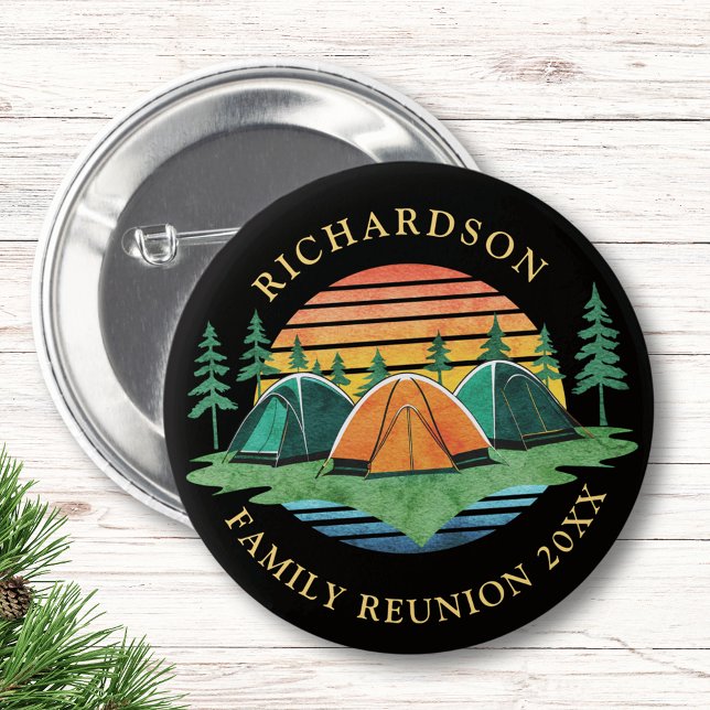 Bóton Redondo 5.08cm Sindicato da família de acampamento sunset persona (Criador carregado)