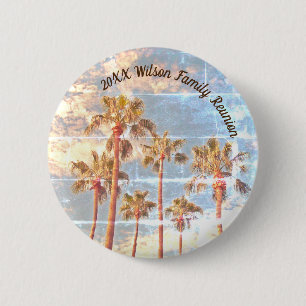 Bóton Redondo 5.08cm Sindicato Familiar Desvaneceu Palm Trees Paradise