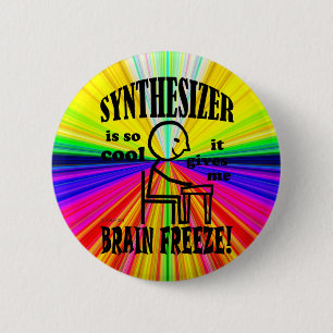 Bóton Redondo 5.08cm Sintetizador, Congelamento Cerebral