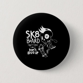 Bóton Redondo 5.08cm Skate Skateboard Funny Sk8 Skateboarding Skater Ol