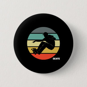 Bóton Redondo 5.08cm Skate Skateboarding Retro Vintage Skateboarder Ska
