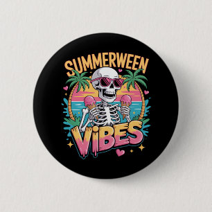 Bóton Redondo 5.08cm Skeleton Summerberry Vibes IceCream