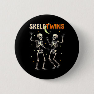Bóton Redondo 5.08cm Skeletons ganha Semana Espiritual Geminação Dia Da